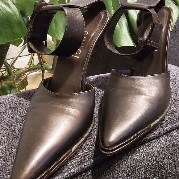 Gucci 1997 Chocolate Ankle strap Stiletto - Picture 1 of 8